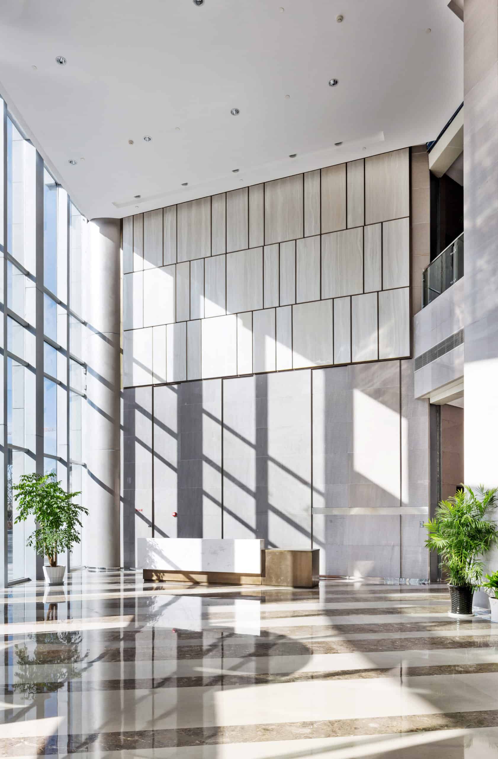 Empty Hall of Office Building Representing Bankruptcy
