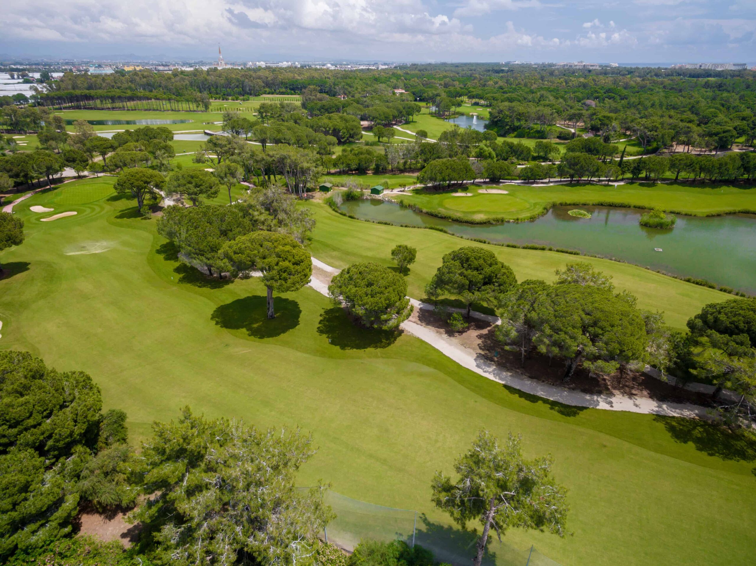 Aerial view of golf resort property for sale – explore our golf course listings and brokerage services.